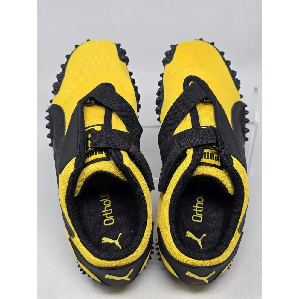 PUMA Yellow/Black Strap Low Top Athletic Sneakers Youth Size 5.5 403729-06 New